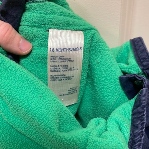 OshKosh - Fleece lined navy overalls 18m - Picture 4 of 6